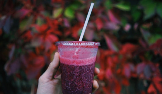 Organic elderberry smoothie to boost immunity and fight cold and flu