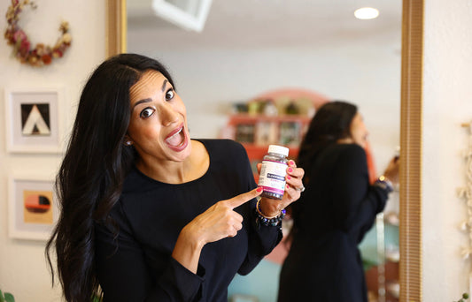 woman with best elderberry gummies