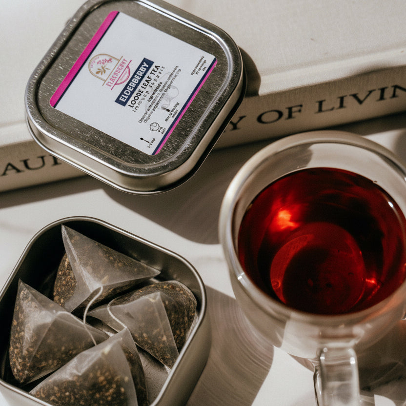 Elderberry Herbal Tea Bags – Organic Immune Support & Antioxidant-Rich Wellness