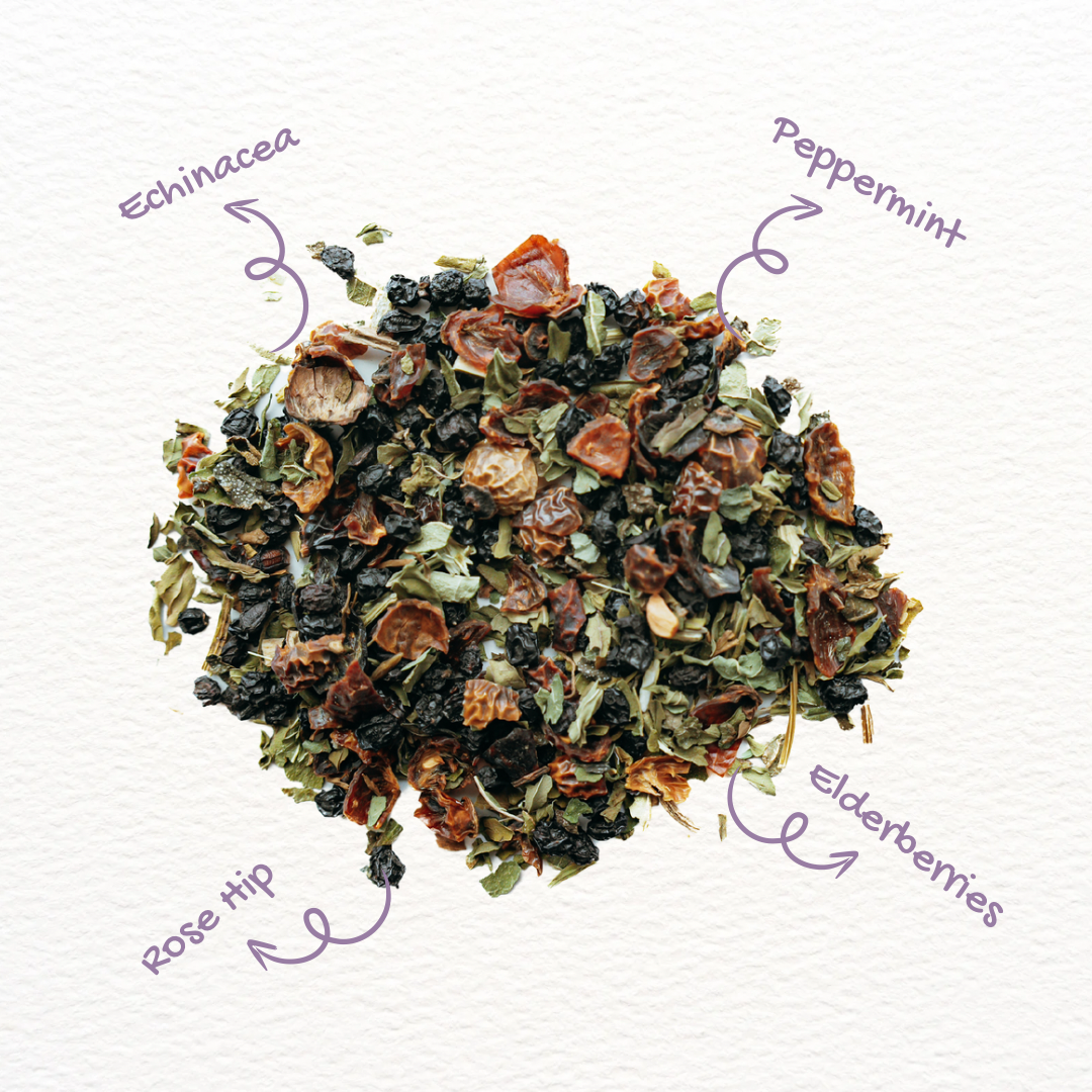 Elderberry Loose Leaf Herbal Tea – Organic Immune Support & Antioxidant-Rich Blend